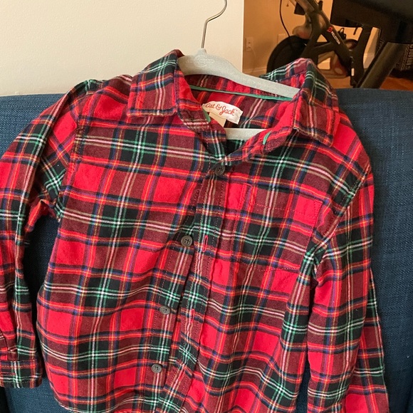 Cat & Jack 4T flannel button up shirt, like new! Smoke free home. - Picture 3 of 4
